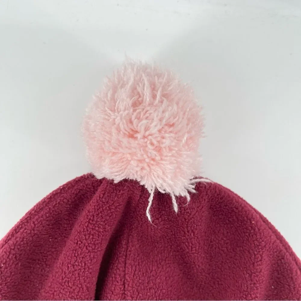 Old Navy Girls Wine Pink Performance Fleece Winter Hat & Mittens Set Large